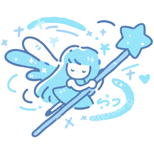 🪄 Стикер «голубой шепот» для Telegram
