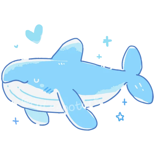 🐋 Стикер «голубой шепот» для Telegram