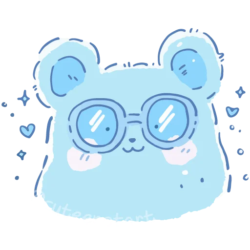 🐻 Стикер «голубой шепот» для Telegram