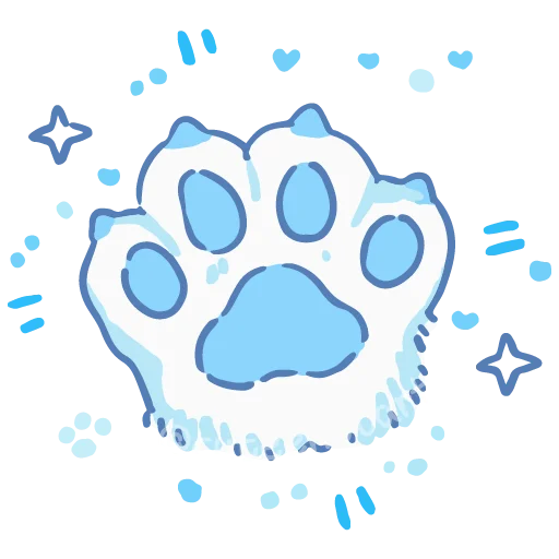 🐾 Стикер «голубой шепот» для Telegram