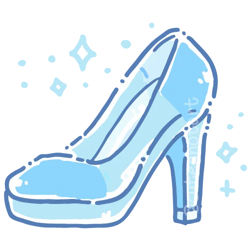 👠 Стикер «голубой шепот» для Telegram