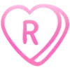 💗 Эмодзи «Английские буквы в сердечках» для Telegram