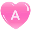 💗 Эмодзи «Английские буквы в сердечках» для Telegram