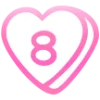 💗 Эмодзи «Английские буквы в сердечках» для Telegram