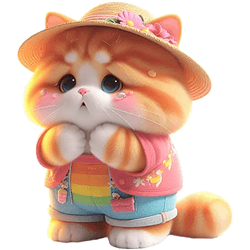 🥹 Стикер «Летний котик» для Telegram