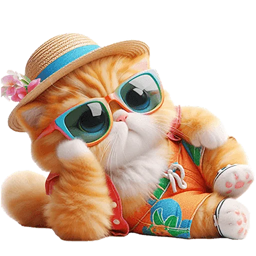 🫠 Стикер «Летний котик» для Telegram