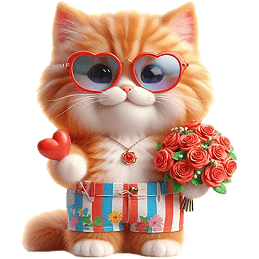 💐 Стикер «Летний котик» для Telegram