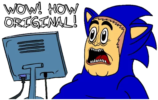 😲 Стикер «Sonic Trash» для Telegram