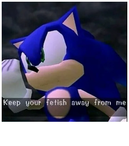 😠 Стикер «Sonic Trash» для Telegram