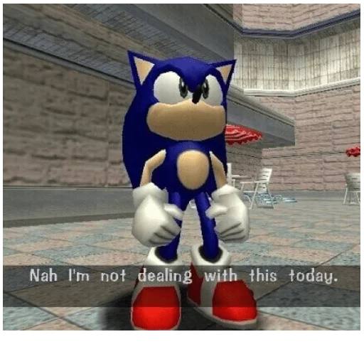 😑 Стикер «Sonic Trash» для Telegram