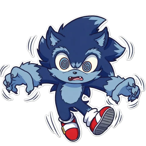 😵‍💫 Стикер «Sonic Werehog» для Telegram