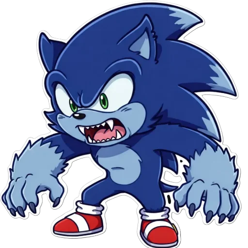 😠 Стикер «Sonic Werehog» для Telegram