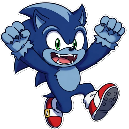 😊 Стикер «Sonic Werehog» для Telegram
