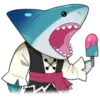 🦈 Эмодзи «Sorbet Shark Cookie» для Telegram