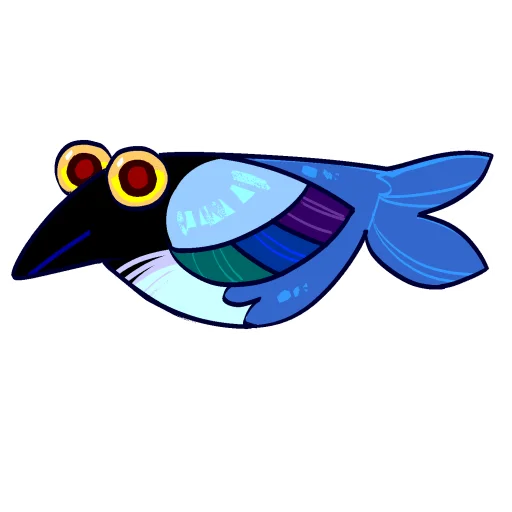 🐟 Стикер «Сорока Чернуха» для Telegram
