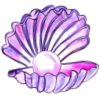 🐚 Эмодзи «Буквы фиолетовые и зелёные, в славянском стиле» для Telegram