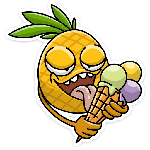 🍦 Стикер «Кислый 👉» для Telegram