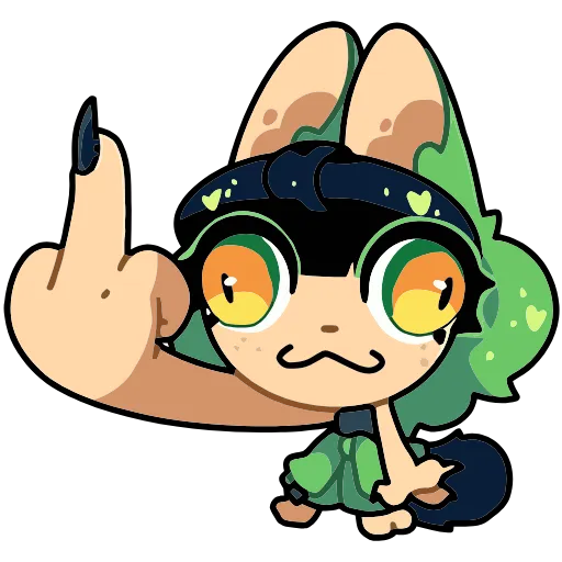 🖕 Эмодзи «Кислая киса» для Telegram