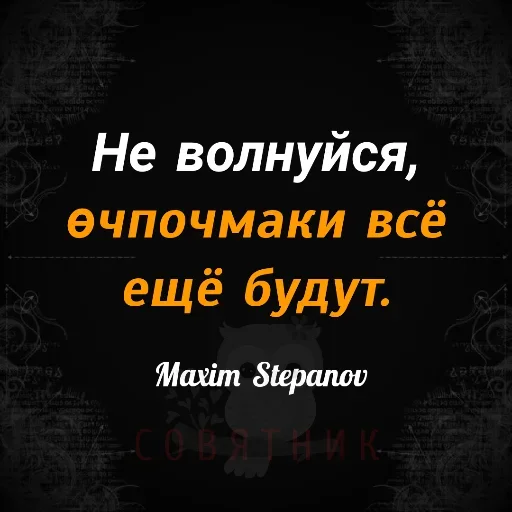 🤨 Стикер «Совятник в цитатах» для Telegram