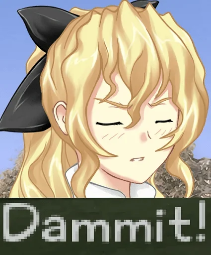 😡 Стикер «Katawa Shoujo - Dole» для Telegram