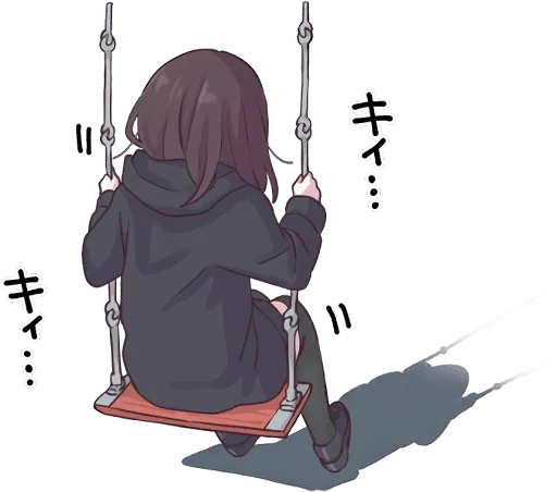 😔 Стикер «Аниме грусть Anime sadness» для Telegram