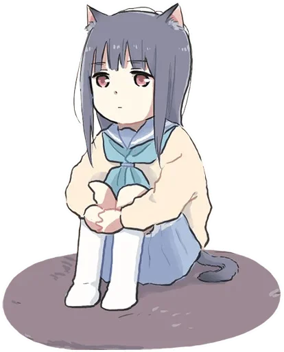 😶 Стикер «Аниме грусть Anime sadness» для Telegram