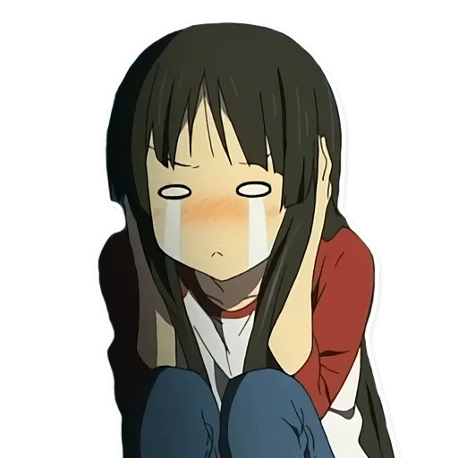 😭 Стикер «Аниме грусть Anime sadness» для Telegram
