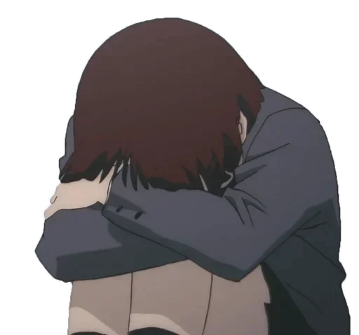 😨 Стикер «Аниме грусть Anime sadness» для Telegram