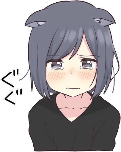 😿 Стикер «Аниме грусть Anime sadness» для Telegram