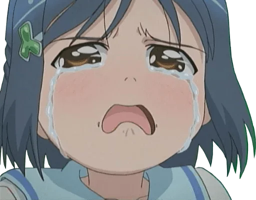 😭 Стикер «Аниме грусть Anime sadness» для Telegram