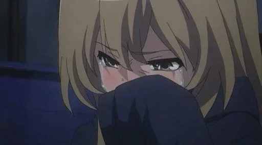 😭 Стикер «Аниме грусть Anime sadness» для Telegram
