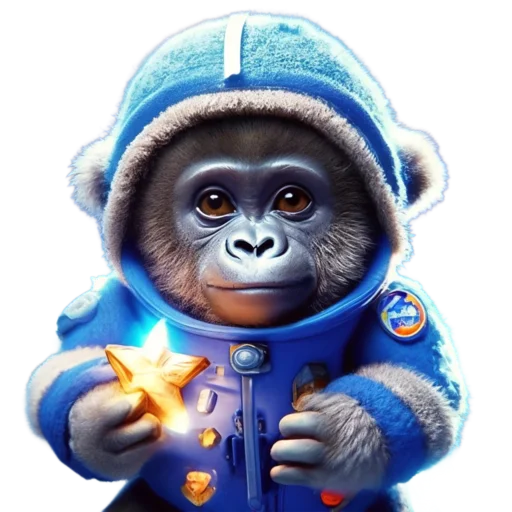 🦍 Стикер «Космические Звери» для Telegram
