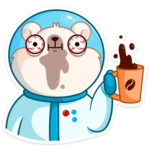 ☕️ Стикер «КосмоМишка» для Telegram