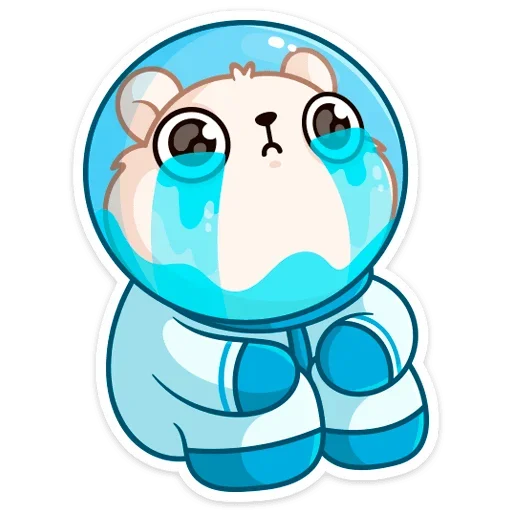 😭 Стикер «КосмоМишка» для Telegram