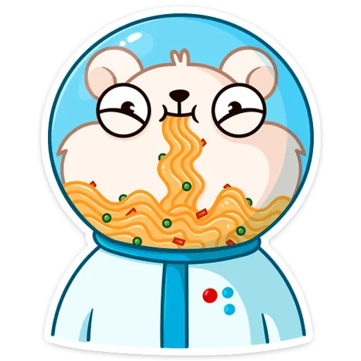 🍝 Стикер «КосмоМишка» для Telegram