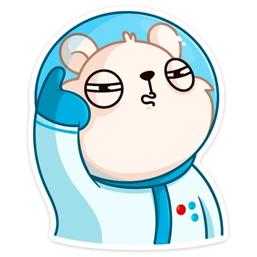 🧐 Стикер «КосмоМишка» для Telegram