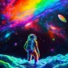 Стикер 36 Набор эмоджи с космическим вайбом