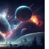 Стикер 35 Набор эмоджи с космическим вайбом