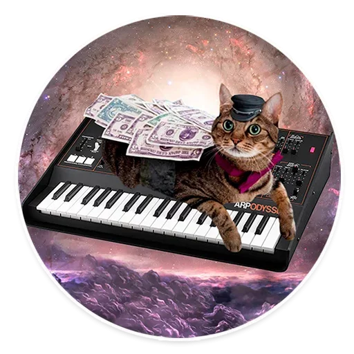☹️ Стикер «Space Cats» для Telegram