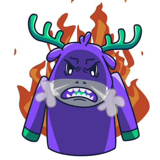 🤬 Стикер «SpaceDeer» для Telegram