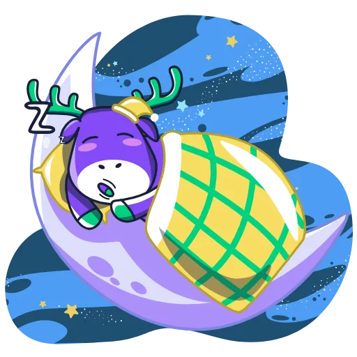 😴 Стикер «SpaceDeer» для Telegram