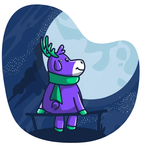 🌕 Стикер «SpaceDeer» для Telegram