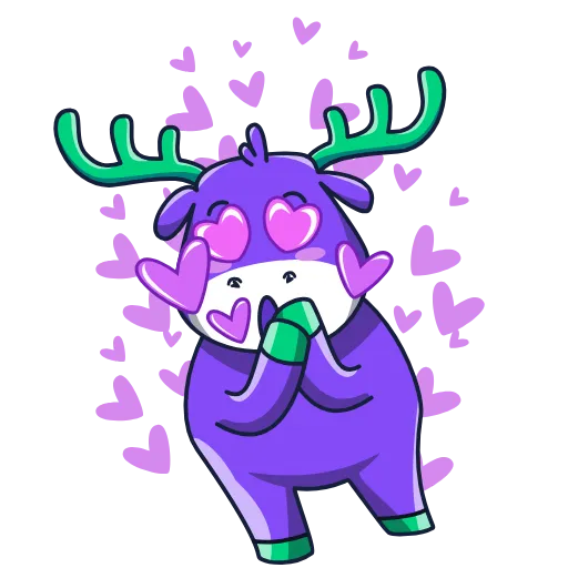 ❤️ Стикер «SpaceDeer» для Telegram