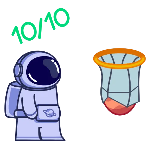 🏀 Стикер «Космонавт» для Telegram