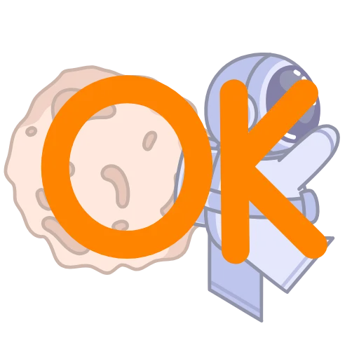 👌 Стикер «Космонавт» для Telegram