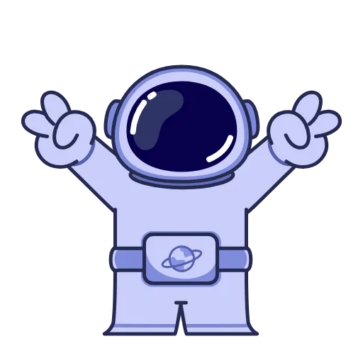 ✌️ Стикер «Космонавт» для Telegram