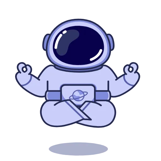 🧘 Стикер «Космонавт» для Telegram