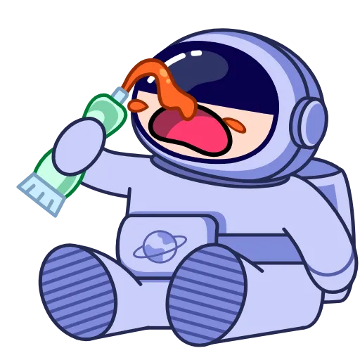 😋 Стикер «Космонавт» для Telegram