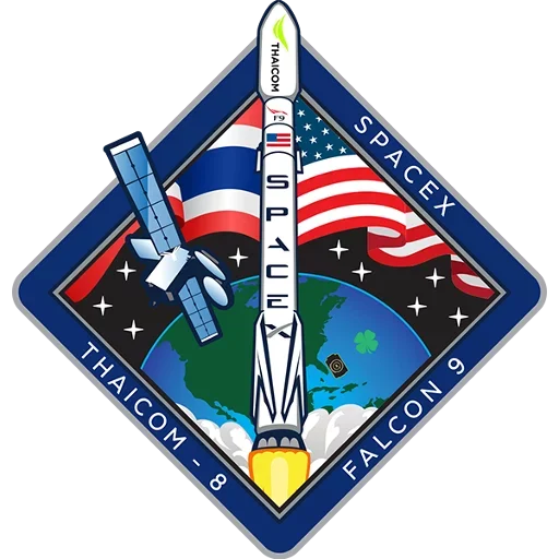 😙 Стикер «Космос и эмблемы Space X» для Telegram