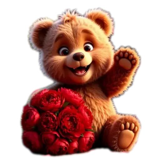 🧸 Стикер «Спасибо» для Telegram